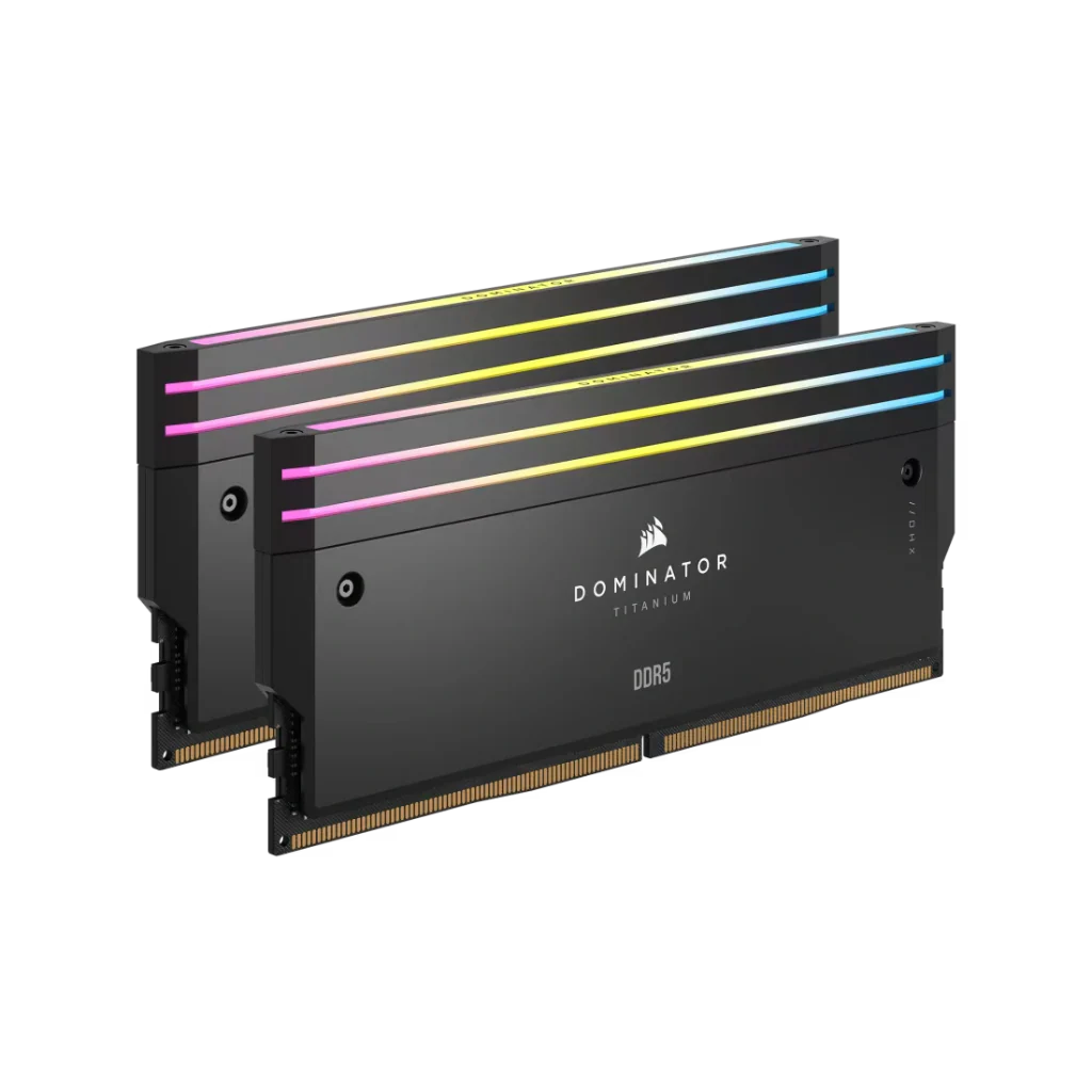 Corsair Dominator Titanium 32GB (2x16GB) DDR5 7200MHz CL34 High-Performance Gaming Desktop Memory Kit - Black