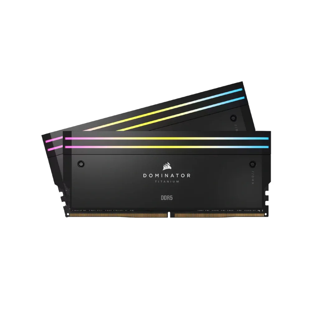 Corsair Dominator Titanium 64GB (2x32GB) DDR5 6600MHz CL32 High-Performance Gaming Desktop Memory Kit - Black