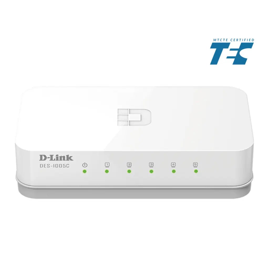 D-Link DES-1005C 5-Port Fast Ethernet Unmanaged Desktop Switch