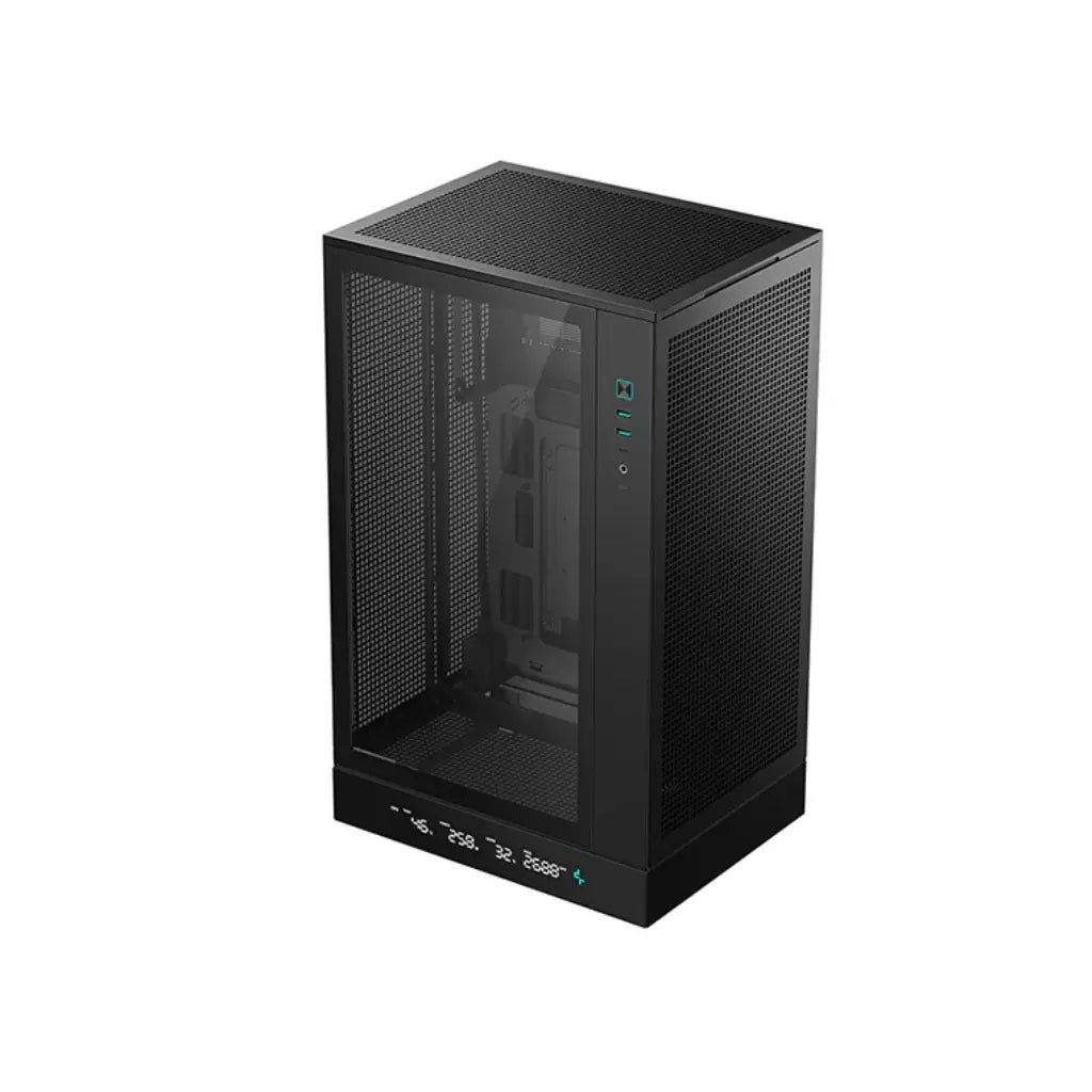 DeepCool CH270 Digital High-Airflow Vertical Micro-ATX PC Gaming Case with Real-Time Display