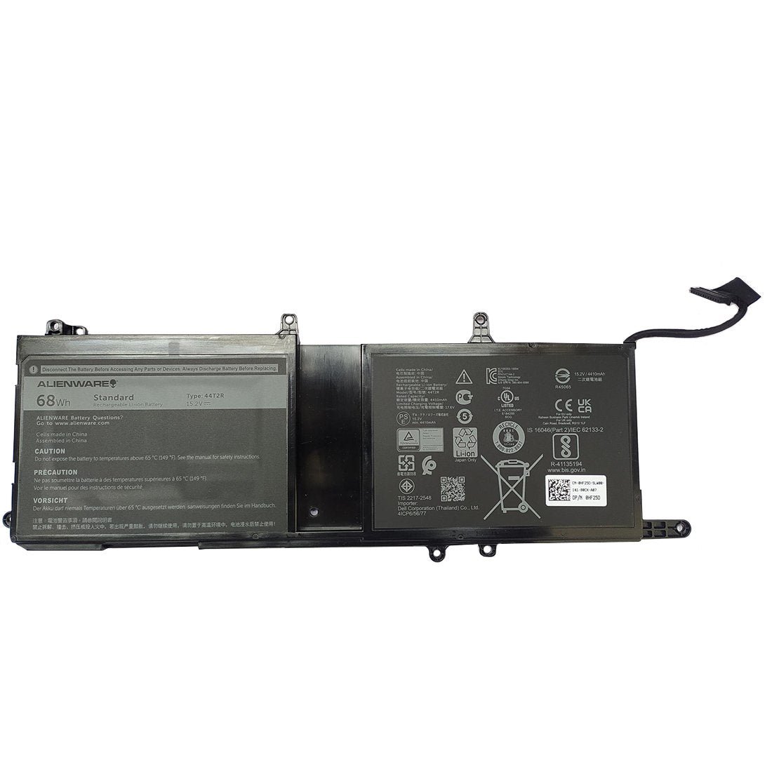Dell Original 4410mAh 15.2V 68WHr 4-Cell Laptop Battery Replacement for Alienware 15 Series
