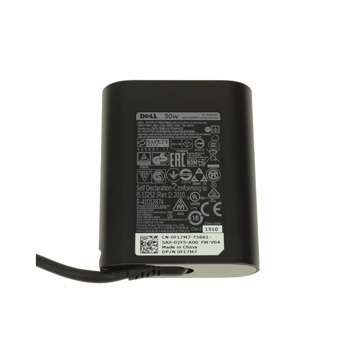 Dell Original 30W 20V USB Type-C Laptop Power Adapter Charger
