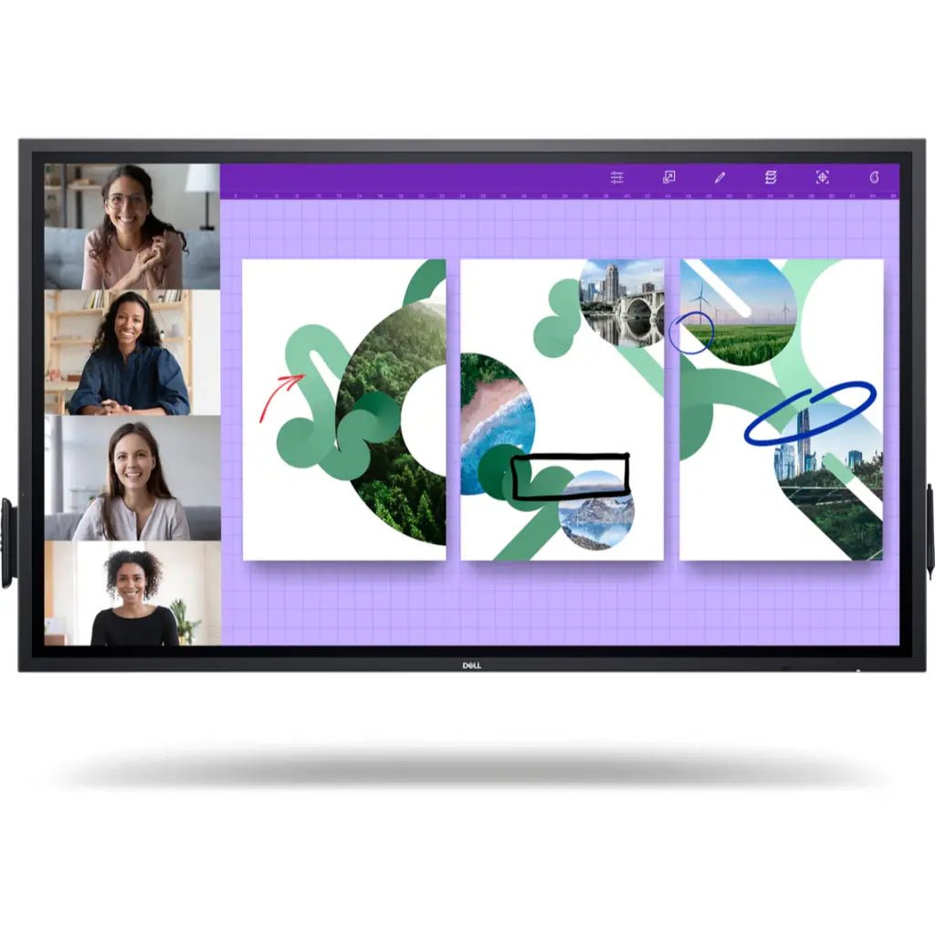 Dell P6524QT 65-inch 4K UHD Interactive Touchscreen Monitor with USB-C Connectivity and Integrated 20W Dual Speakers