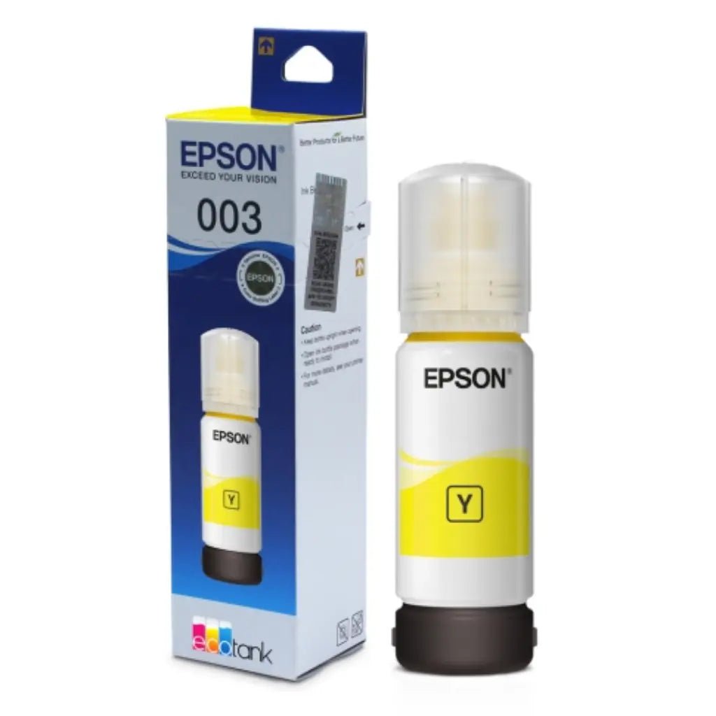 Epson 003 (C13T00V498) Yellow Dye-Based Ink Bottle (65ml) for Epson EcoTank L-Series Printers