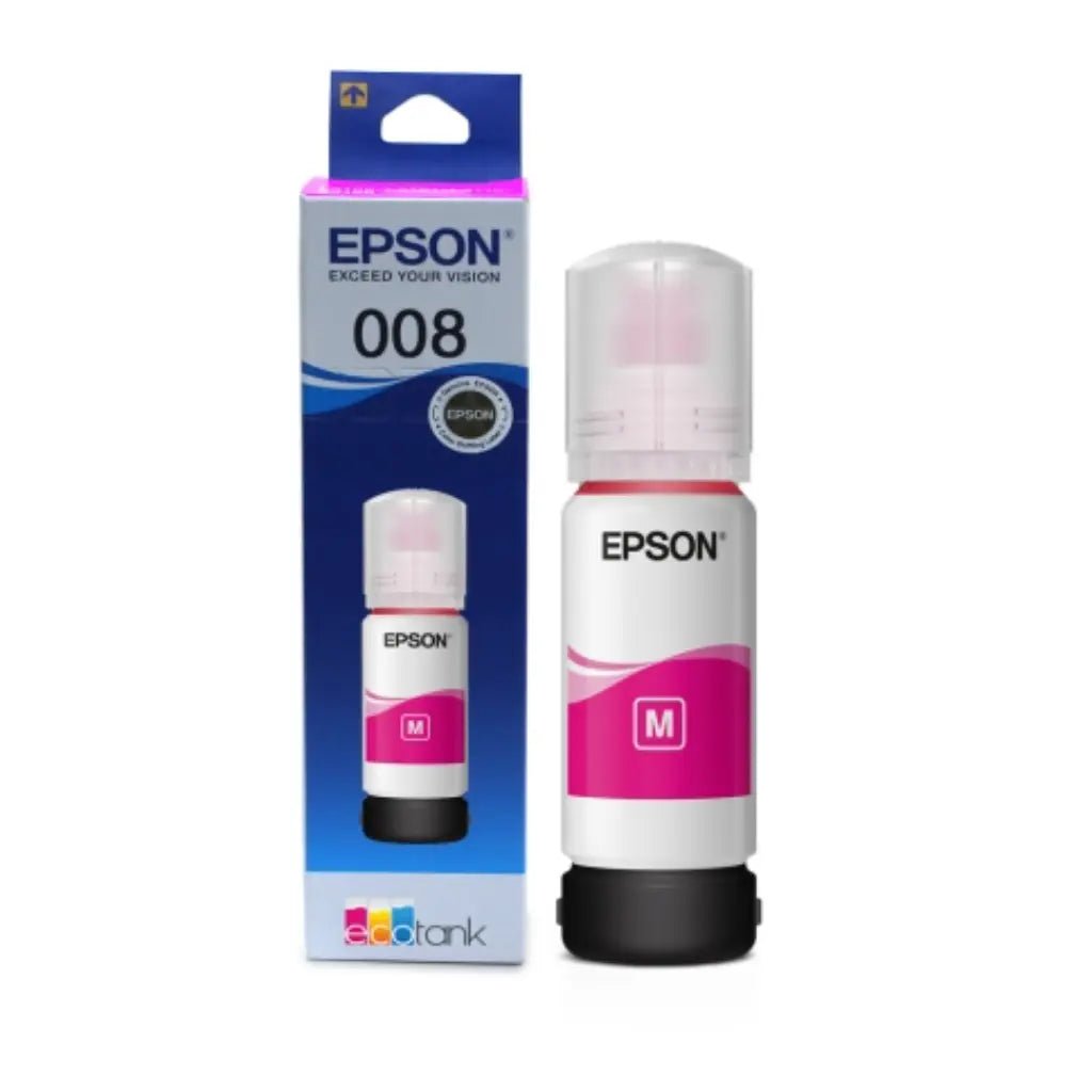 Epson 008 (C13T06G398) Magenta Ink Bottle 70ml for EcoTank Printers - High Yield Genuine Ink