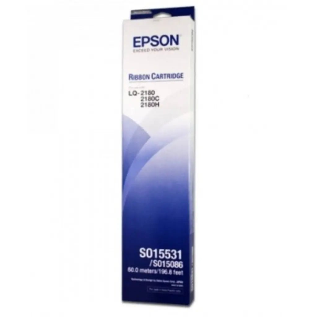 Epson C13S015531 (S015086) Black Fabric Ribbon Cartridge for LQ and FX Series Dot Matrix Printers