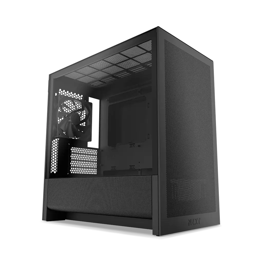 NZXT H3 Flow Compact Tempered Glass Micro-ATX Mid-Tower Airflow PC Case
