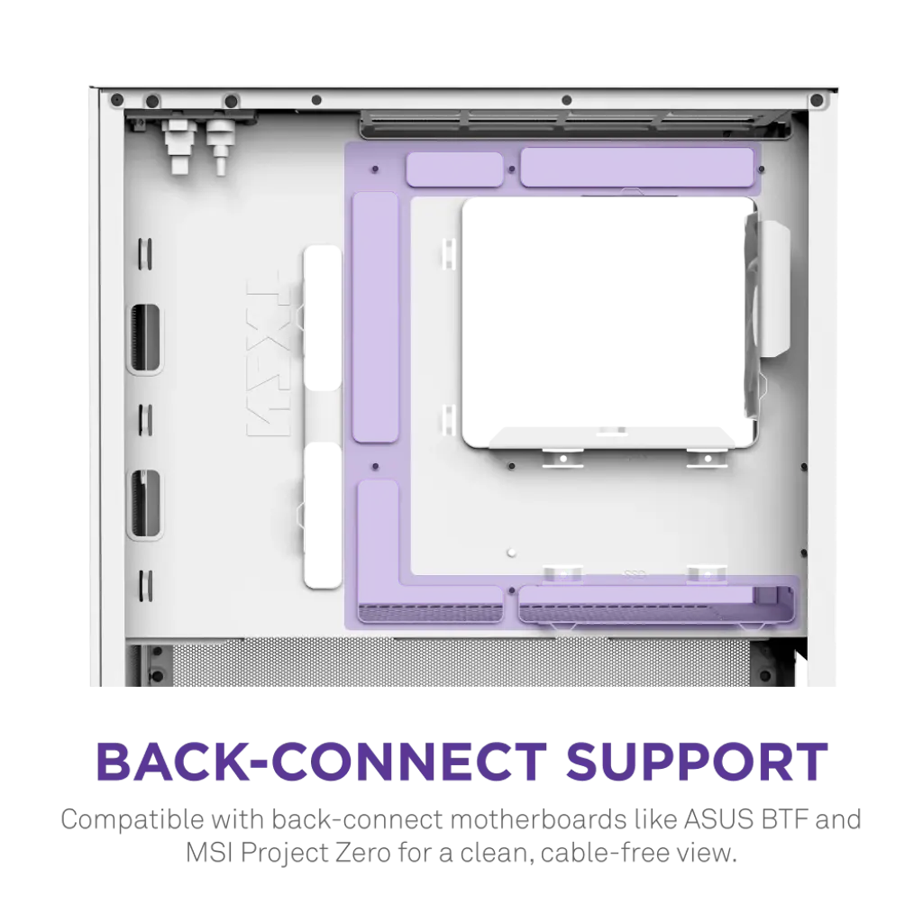 NZXT H3 Flow Tempered Glass Micro-ATX Mid-Tower Airflow PC Case - White