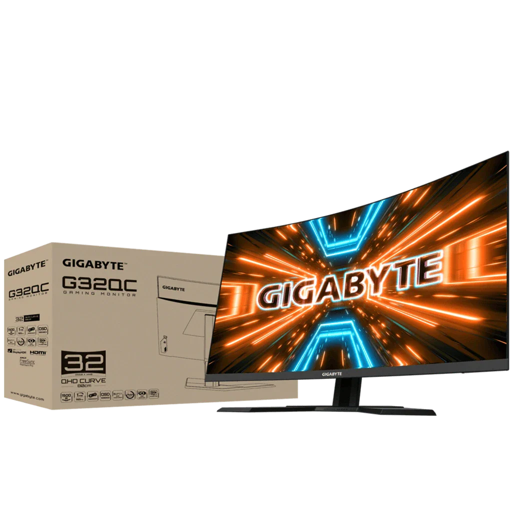 GIGABYTE G32QC 32-Inch QHD 1440p 165Hz Curved Gaming Monitor with HDR