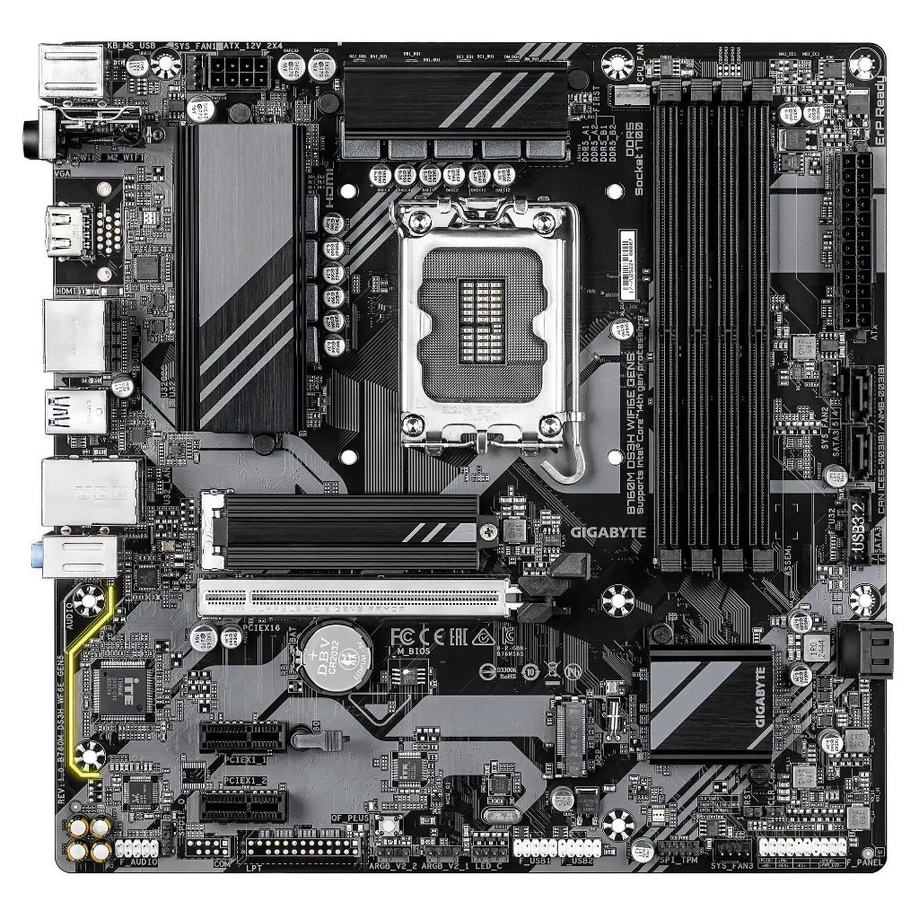 Gigabyte B760M DS3H WIFI6E GEN5 Intel B760 LGA1700 DDR5 Micro-ATX Motherboard for 12th/13th/14th Gen Intel Core Processors