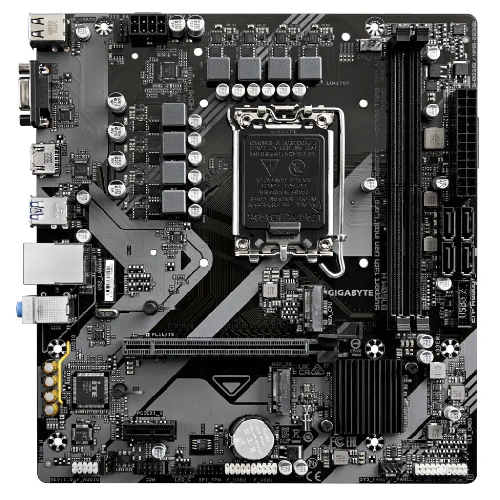 Gigabyte B760M H Intel B760 LGA1700 DDR5 Micro-ATX Motherboard for 12th/13th/14th Gen Intel Core Processors