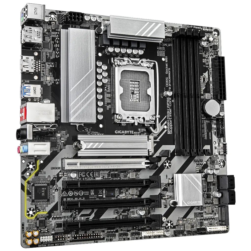 Gigabyte B860M DS3H WIFI 6E Intel B860 LGA1851 DDR5 Micro-ATX Motherboard for Intel Core Processors