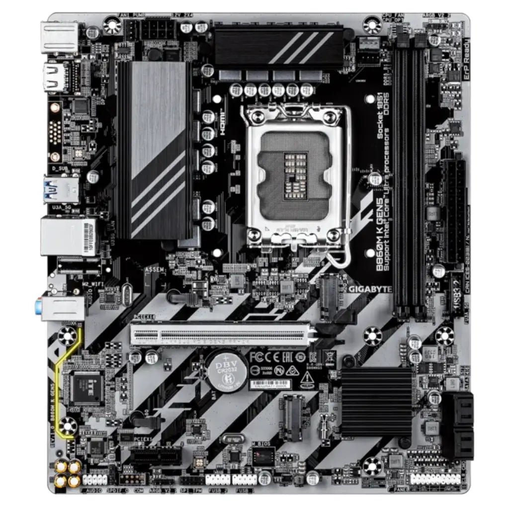 Gigabyte B860M K GEN5 Intel LGA1851 Micro ATX Motherboard with DDR5 Support
