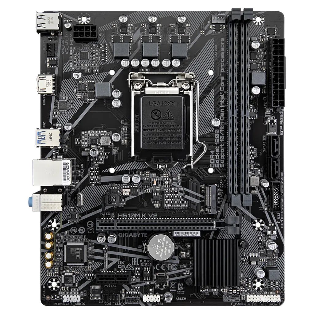 Gigabyte H510M K V2 Intel H510 LGA1200 DDR4 Micro-ATX Motherboard for 10th and 11th Gen Intel Core Processors