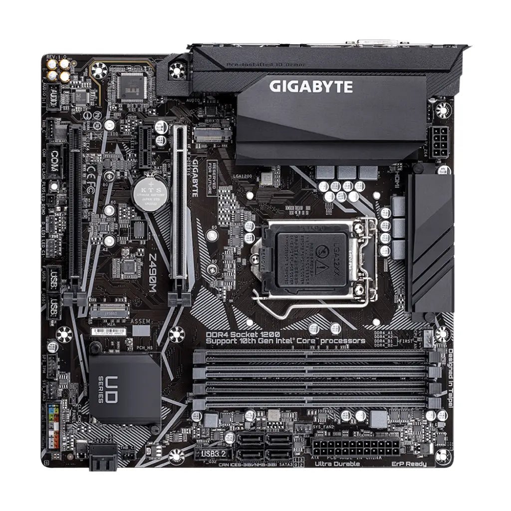 Gigabyte Z490M Intel Z490 LGA1200 DDR4 Micro-ATX Motherboard for 10th and 11th Gen Intel Core Processors