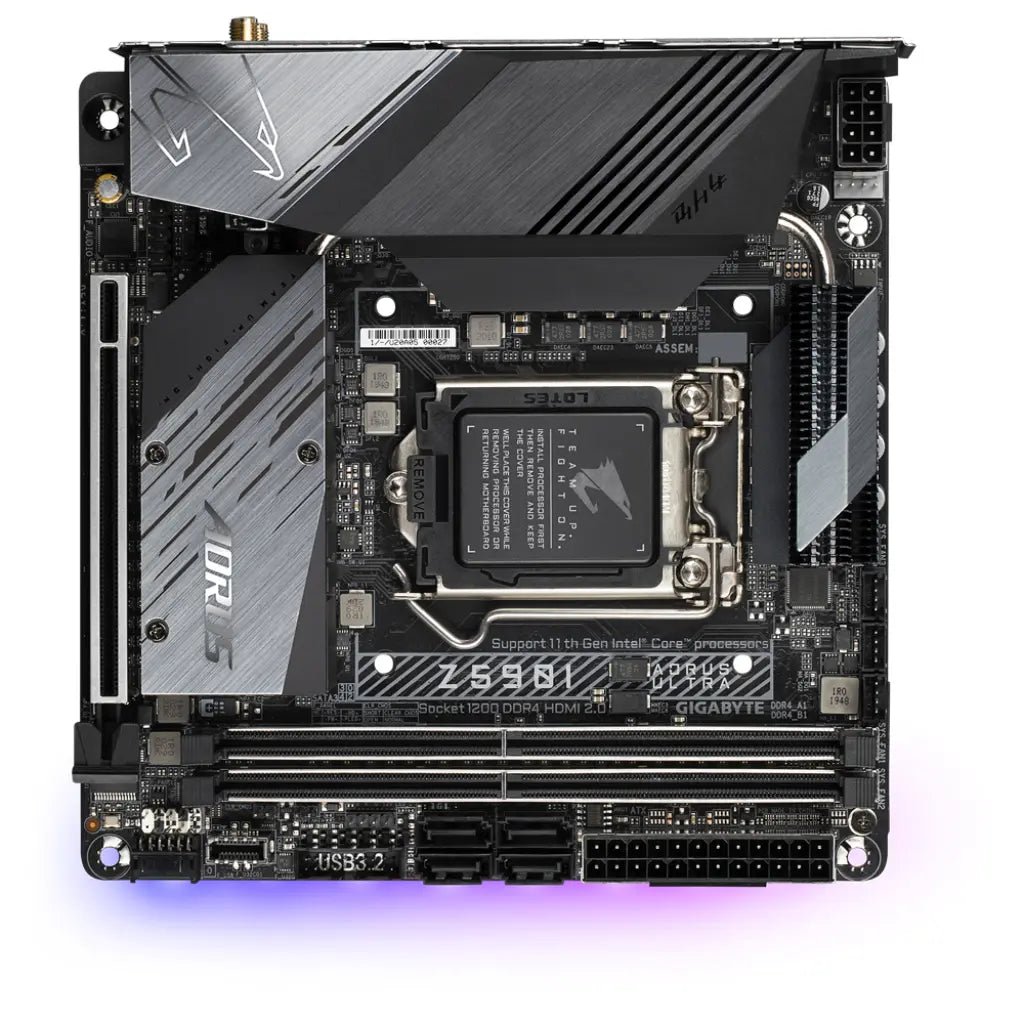 Gigabyte Z590I AORUS ULTRA Intel Z590 LGA1200 DDR4 Mini-ITX Gaming Motherboard