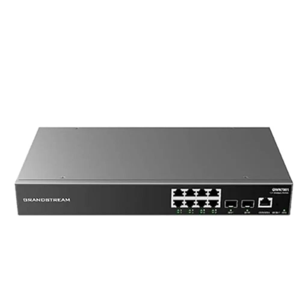 Grandstream GWN7801 8-Port Gigabit Layer 2+ Managed Network Switch with 2 SFP Uplink Ports - High Performance Enterprise Networking
