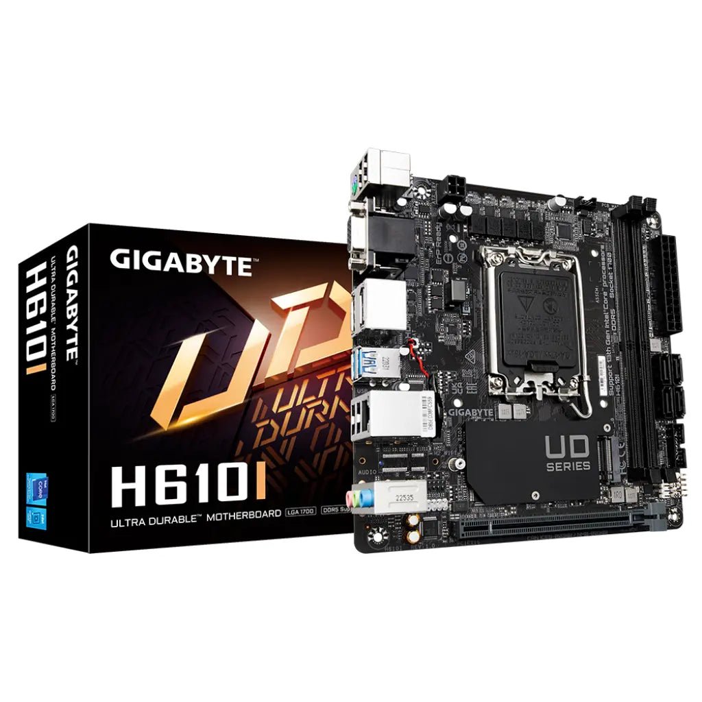 Gigabyte H610I Intel H610 LGA1700 DDR5 Mini-ITX Motherboard for 12th/13th/14th Gen Intel Core Processors