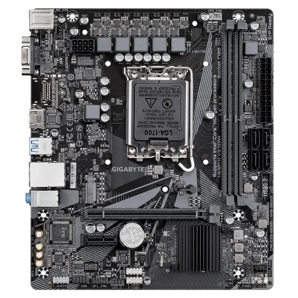 Gigabyte H610M H V3 Intel H610 LGA1700 DDR4 Micro-ATX Motherboard for 12th/13th/14th Gen Intel Core Processors