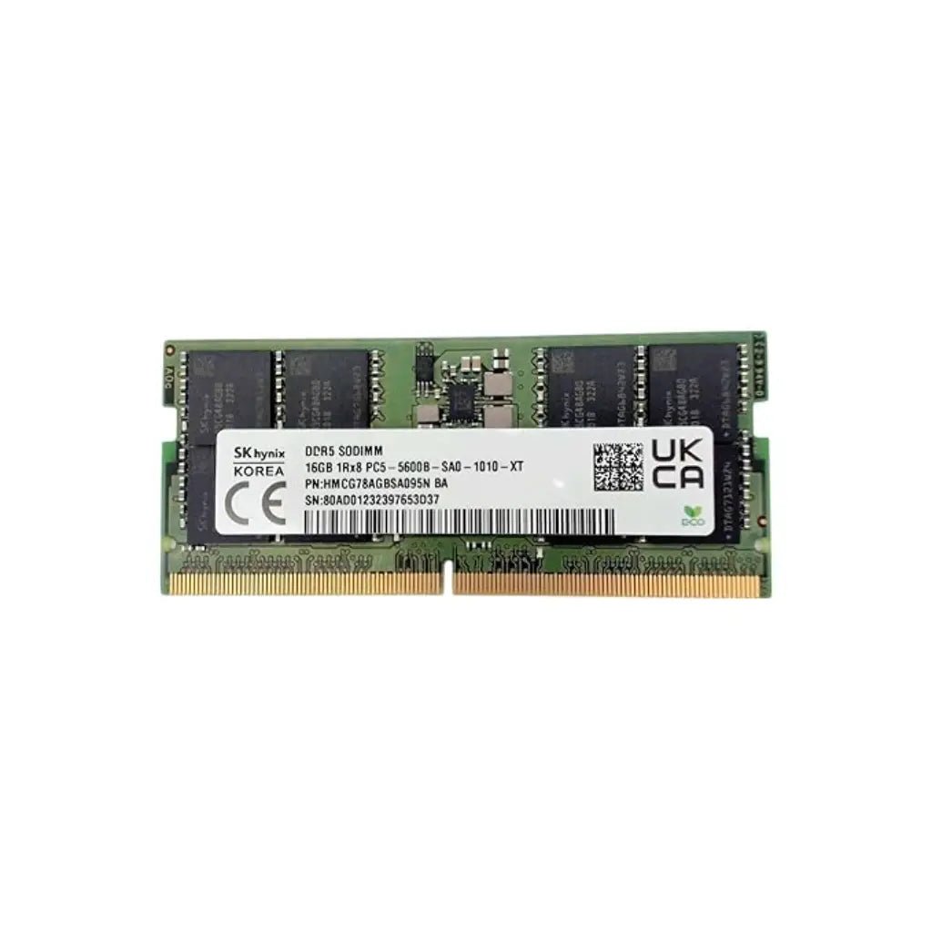 SK Hynix 16GB DDR5 5600MHz CL46 262-Pin 1Rx8 SODIMM Laptop Memory Module (Pulled)