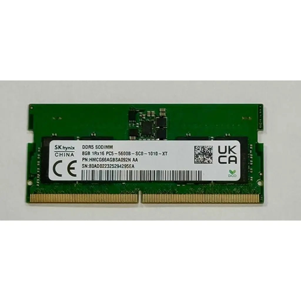Hynix 8GB DDR5 5600MHz CL46 262-Pin 1Rx16 SO-DIMM Laptop Memory Module (Pulled Out)