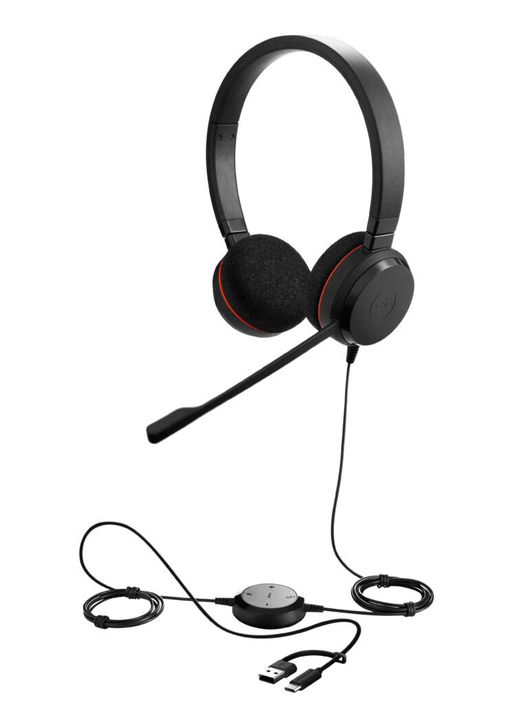 Jabra Evolve 20 MS Professional Wired Stereo Headset with Noise-Canceling Microphone