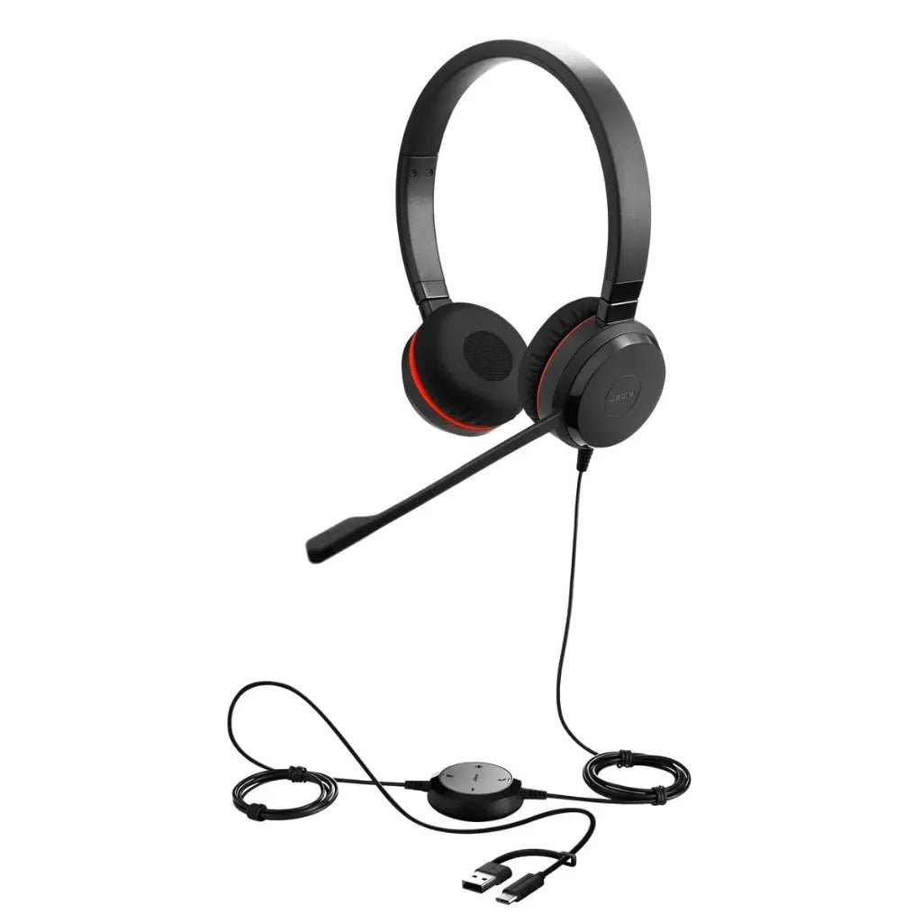 Jabra Evolve 30 II Professional Stereo MS Headset with Noise-Cancelling Microphone and USB-C/USB-A Connectivity