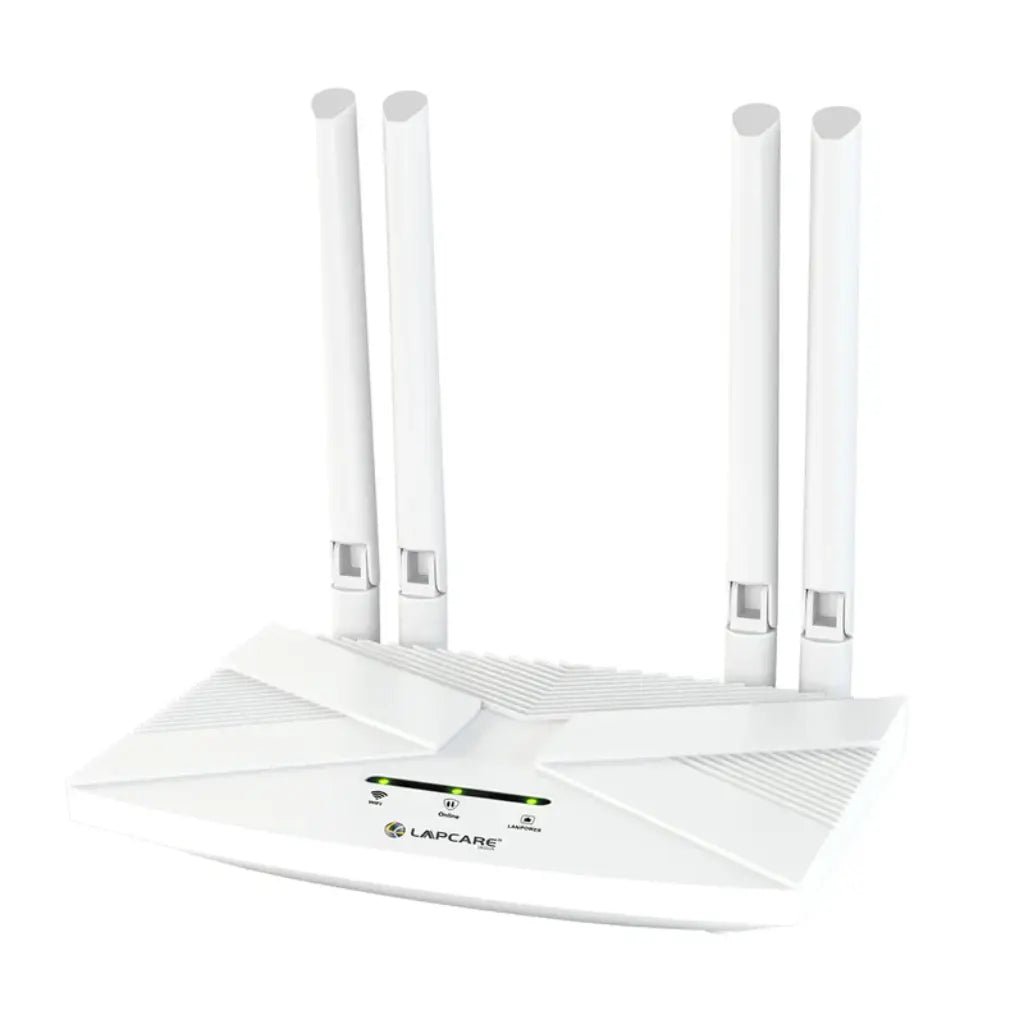 Lapcare W666 4G LTE SIM Slot WiFi 6 Router with 4 High-Gain Antennas