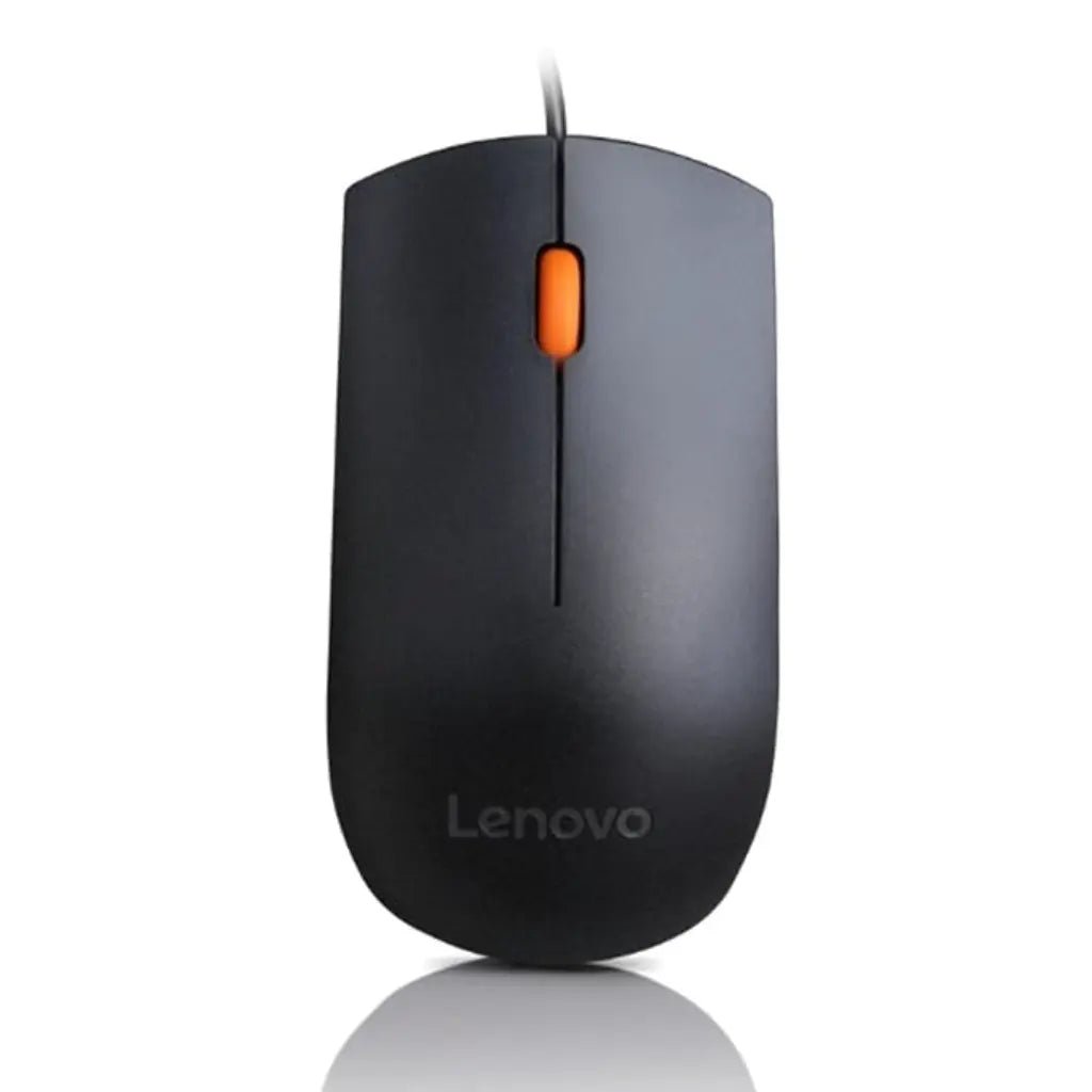 Lenovo 300 Series 1600 DPI USB Wired Optical Mouse - Ergonomic Design