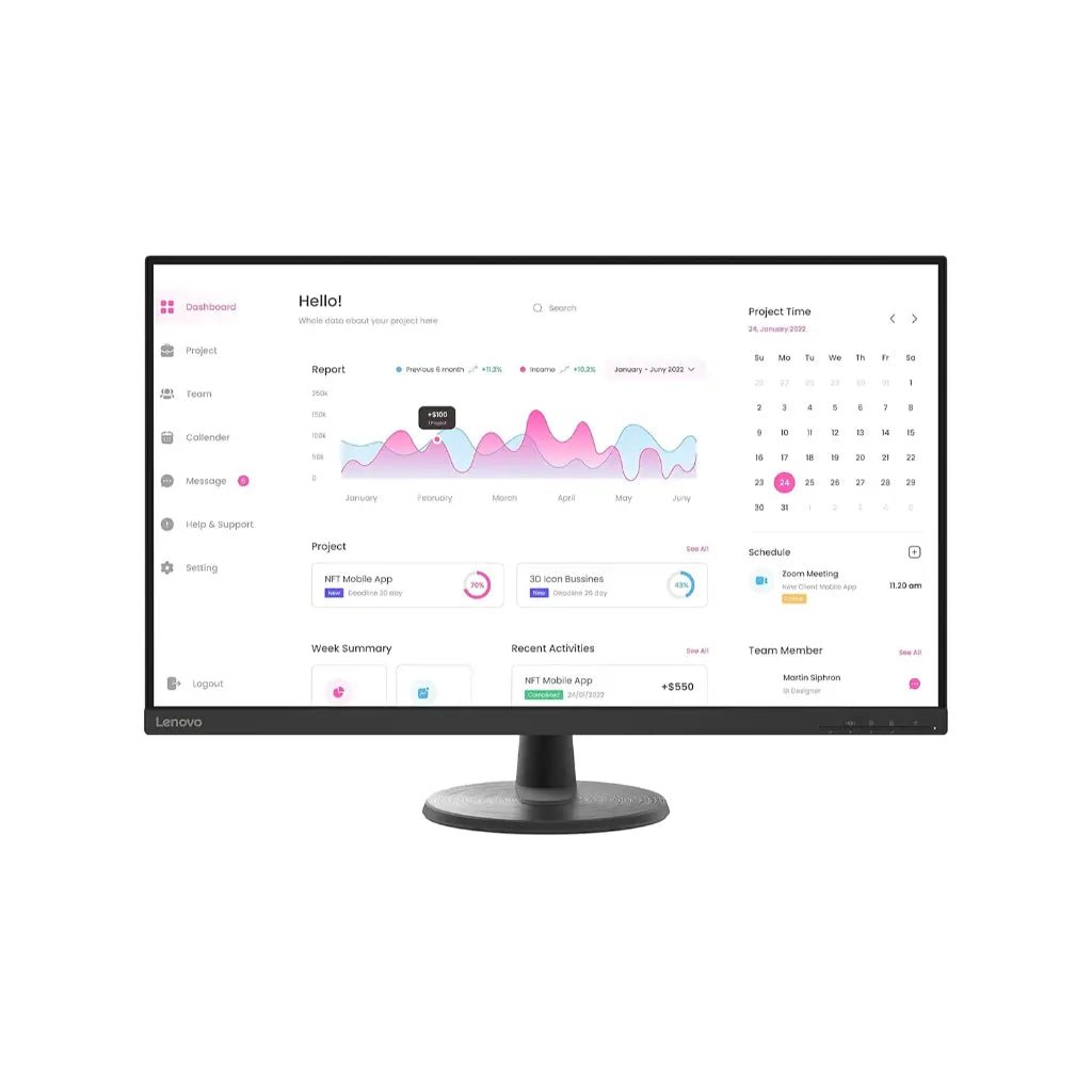 Lenovo D32-40 31.5-inch Full HD 1080p 60Hz VA LED Monitor with Anti-Glare Display