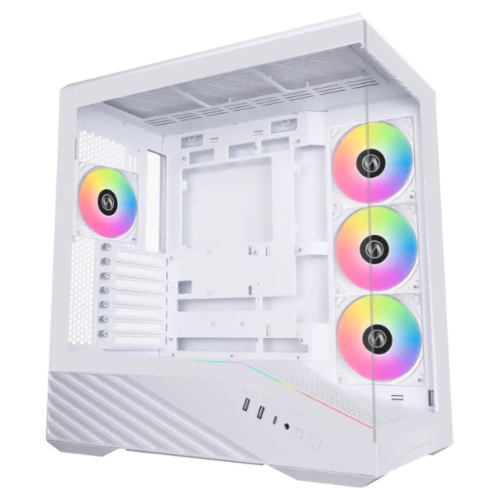 Lian Li Vector V100W Mid Tower PC Case - Dual Tempered Glass with Back-Connect Motherboard Support