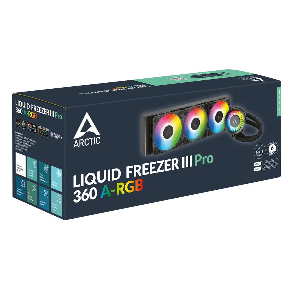 ARCTIC Liquid Freezer III 360 A-RGB All-in-One CPU Liquid Cooler with High-Performance 360mm Radiator