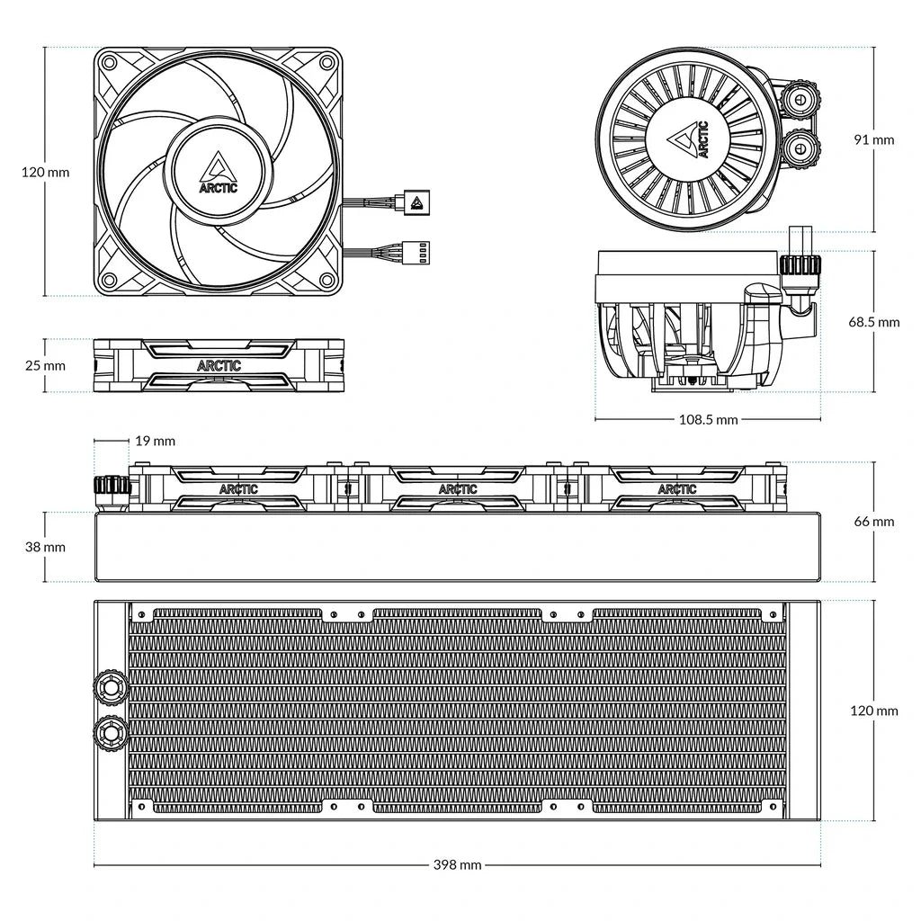 ARCTIC Liquid Freezer III 360 AIO CPU Liquid Cooler - High-Performance 360mm Cooling Solution