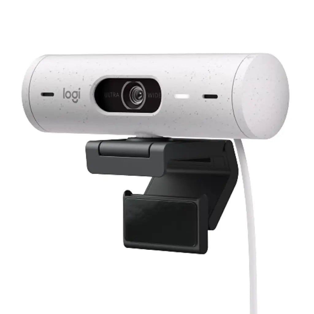 Logitech Brio 500 Full HD 1080p Webcam with Noise-Reducing Microphones and Privacy Shutter - Off White