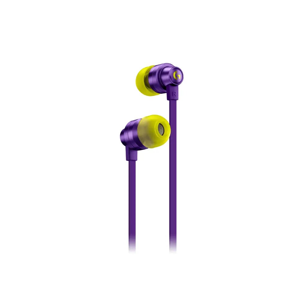 Logitech G333 Wired Gaming Earphones with Dual Dynamic Drivers and In-Line Microphone - Purple