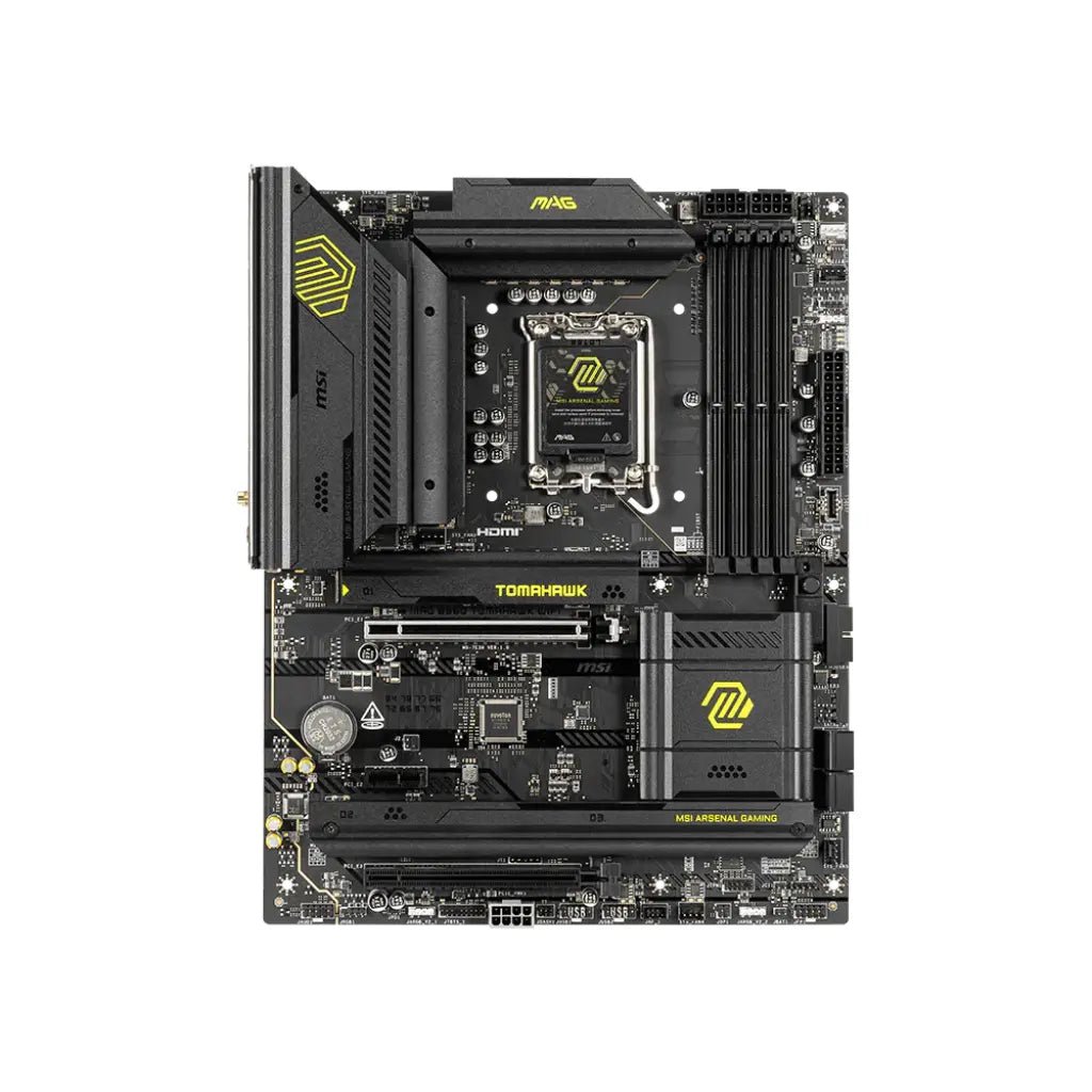 MSI MAG B860 TOMAHAWK WIFI Intel B860 LGA 1851 DDR5 ATX Motherboard with Wi-Fi 7 - High Performance Gaming Motherboard