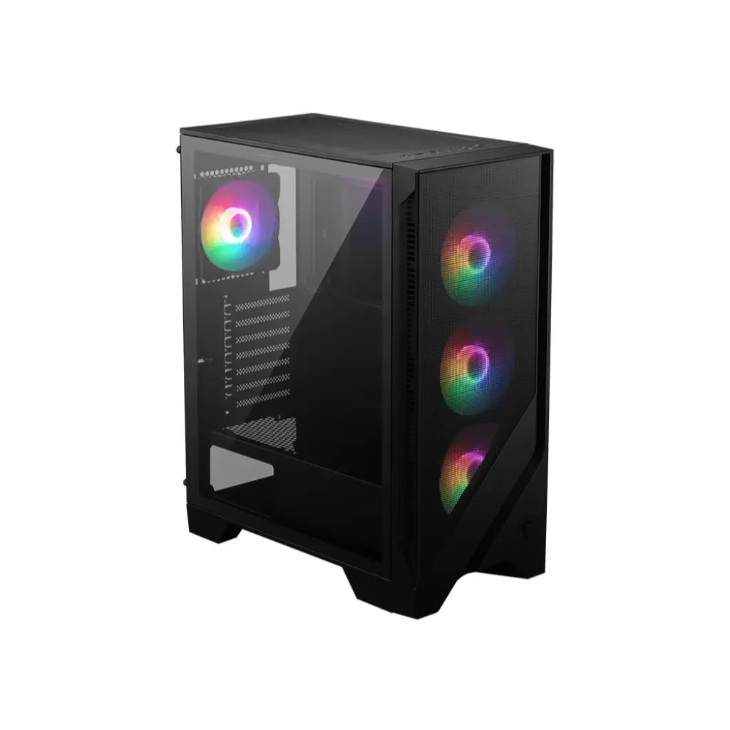 MSI MAG FORGE 120A Airflow Mid-Tower ATX PC Case with Tempered Glass Side Panel and Pre-installed Fans