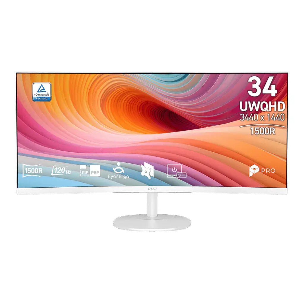 MSI PRO MP341CQW 34-Inch UWQHD 120Hz 1500R Curved Ultrawide Business Monitor