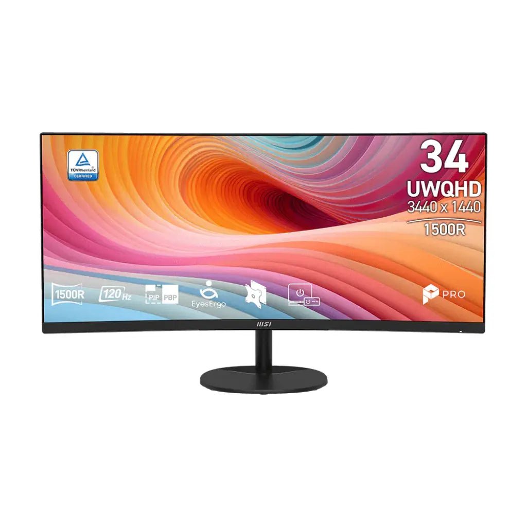 MSI PRO MP341CQ E12 34-Inch UltraWide Curved UWQHD 120Hz VA Business Productivity Monitor