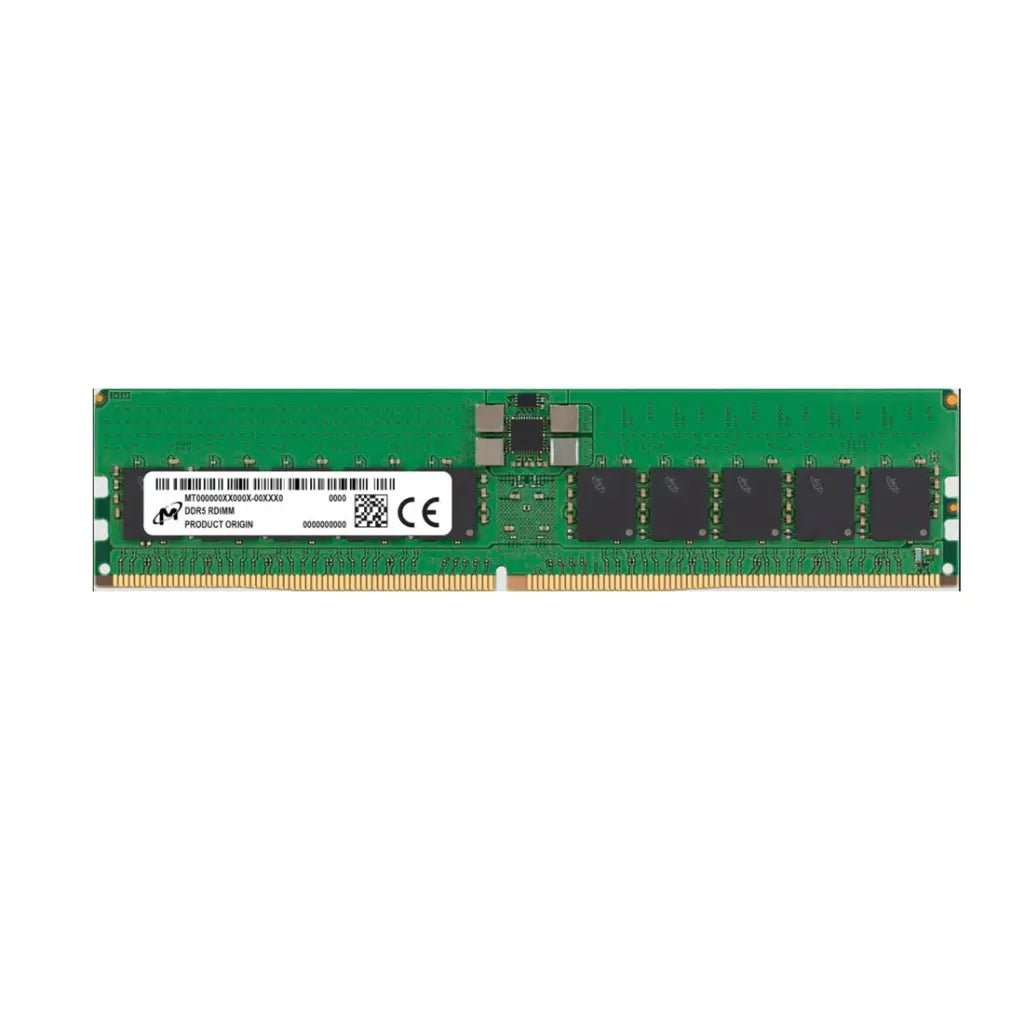 Micron 64GB DDR5 5600MHz ECC Registered RDIMM CL46 288-Pin Server Memory Module