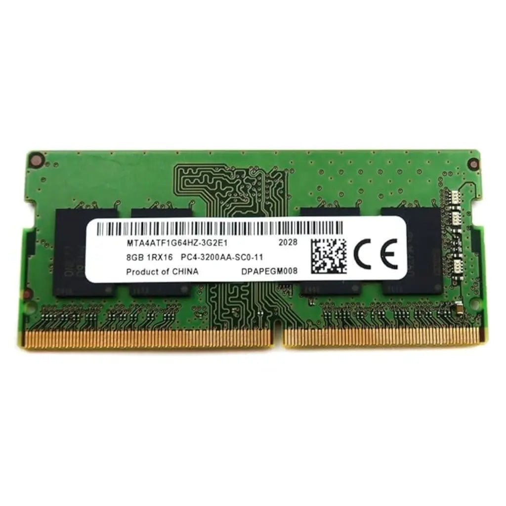 Micron 8GB DDR4 3200MHz CL22 1Rx16 SODIMM Laptop Memory Module (Pulled)