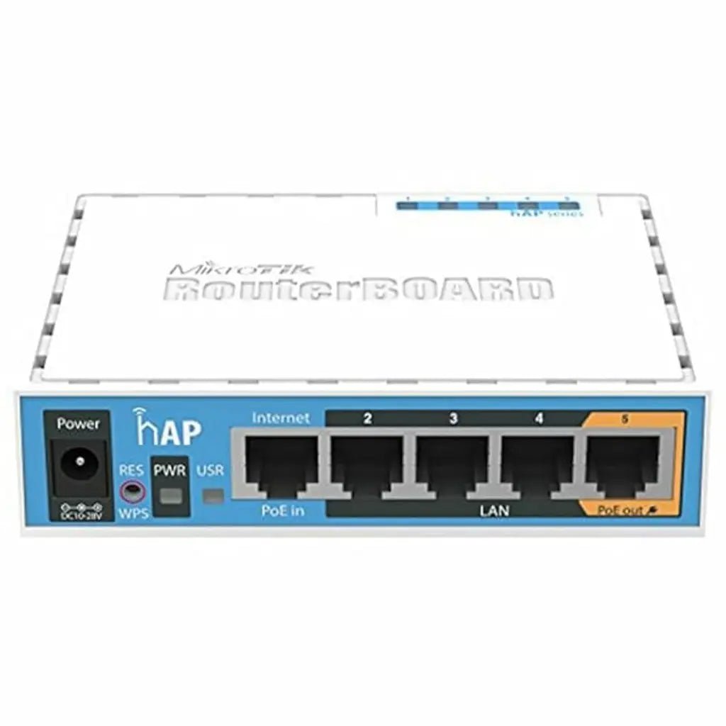 MikroTik hAP (RB951Ui-2nD) 2.4GHz Wi-Fi 4 Wireless Access Point with USB Port