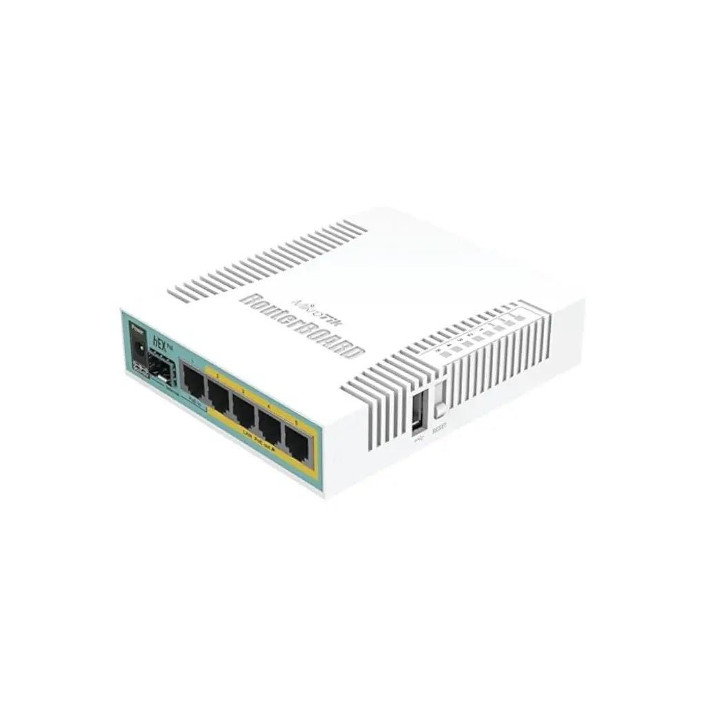 MikroTik hEX PoE (RB960PGS) 5-Port Gigabit Ethernet Router with PoE-Out and SFP Port