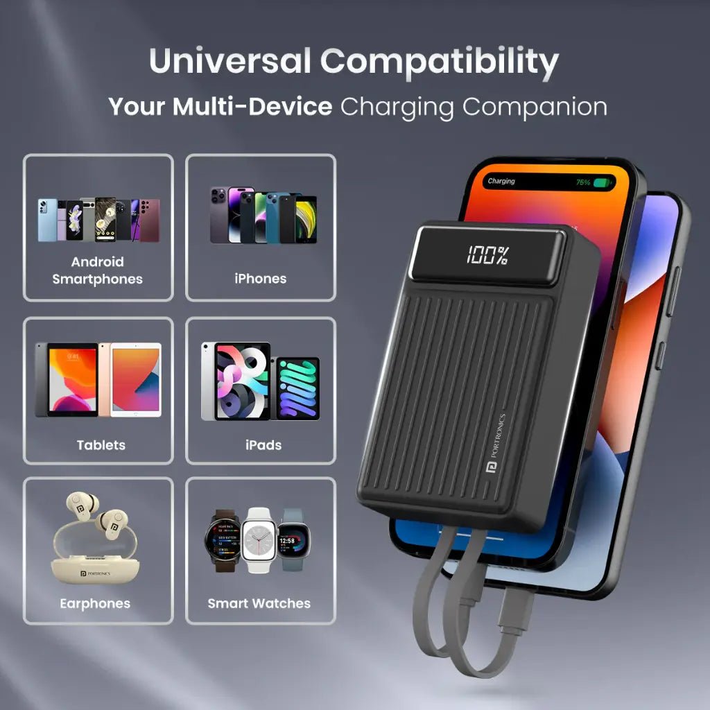 Portronics Luxcell Bind Mini 20000mAh 22W Fast Charging Power Bank (POR 2662)