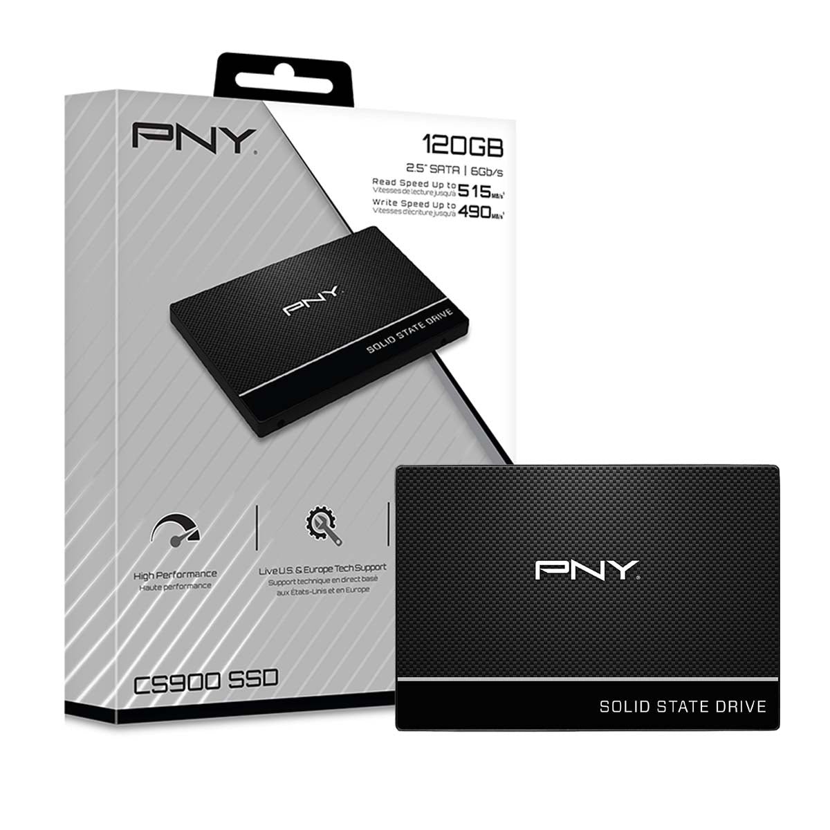 PNY CS900 120GB 2.5-Inch SATA III Internal Solid State Drive (SSD) - 515MB/s Read