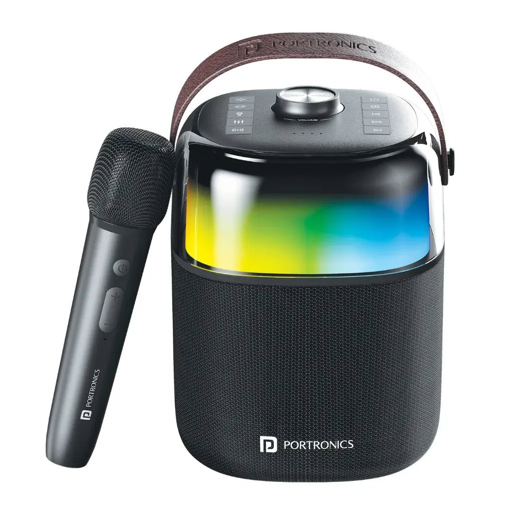 Portronics Dash 4 (POR 2036) 50W Bluetooth 5.3 Wireless Party Speaker with Karaoke Mic and RGB LED Lights