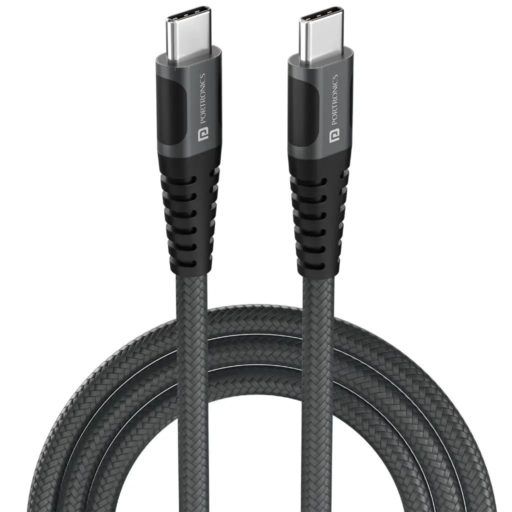 Portronics Flash C 100W USB-C to USB-C Fast Charging and 20Gbps Data Transfer Cable