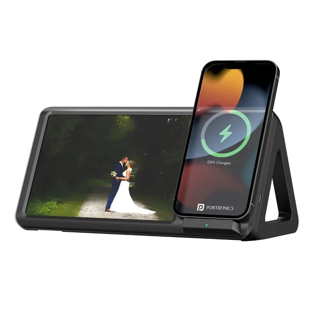 Portronics Freedom 5 (POR 2127) 15W Fast Wireless Charger with Integrated Photo Frame and Detachable Stand