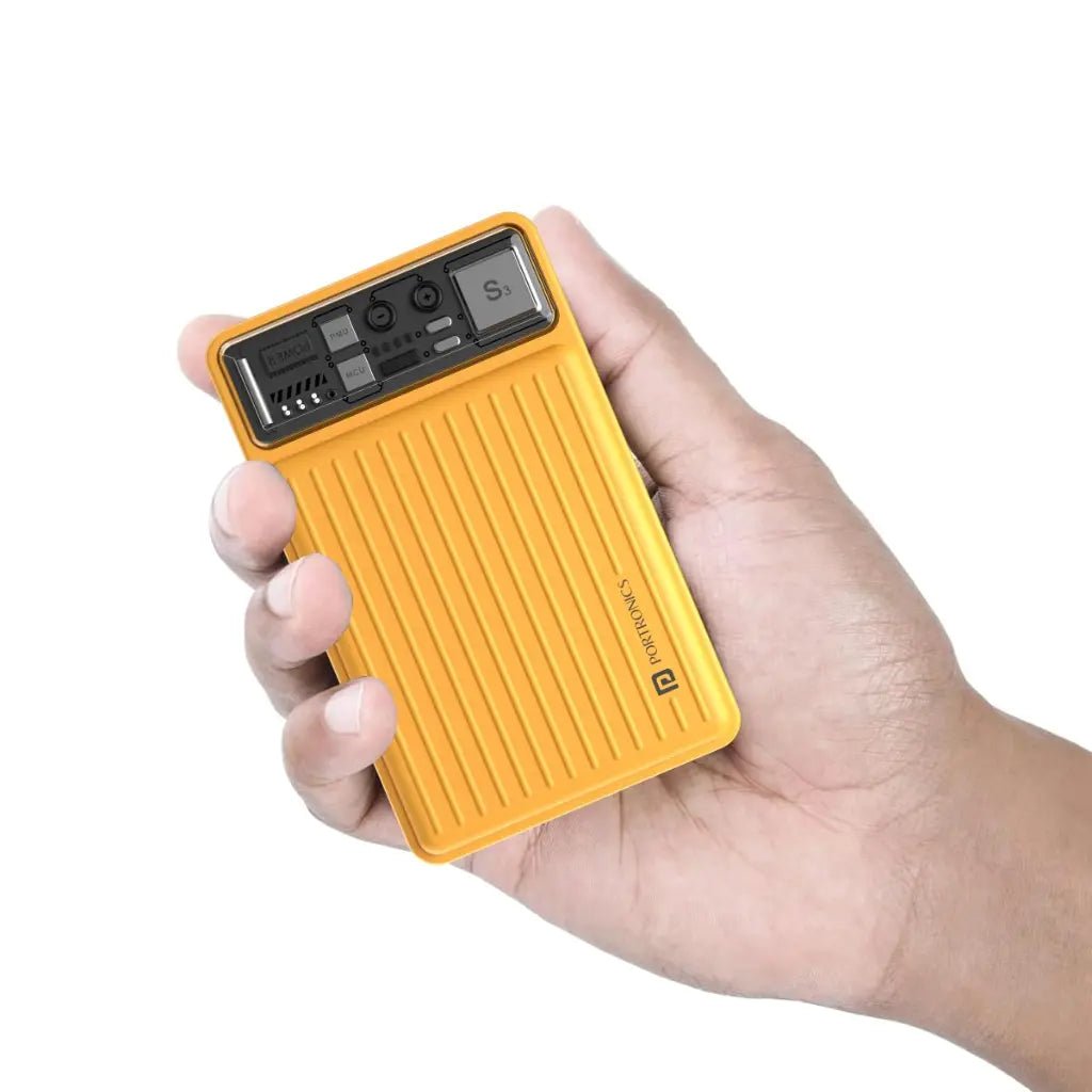Portronics Luxcell Mini 10K 10000mAh Portable Power Bank with 22.5W Fast Charging - Yellow