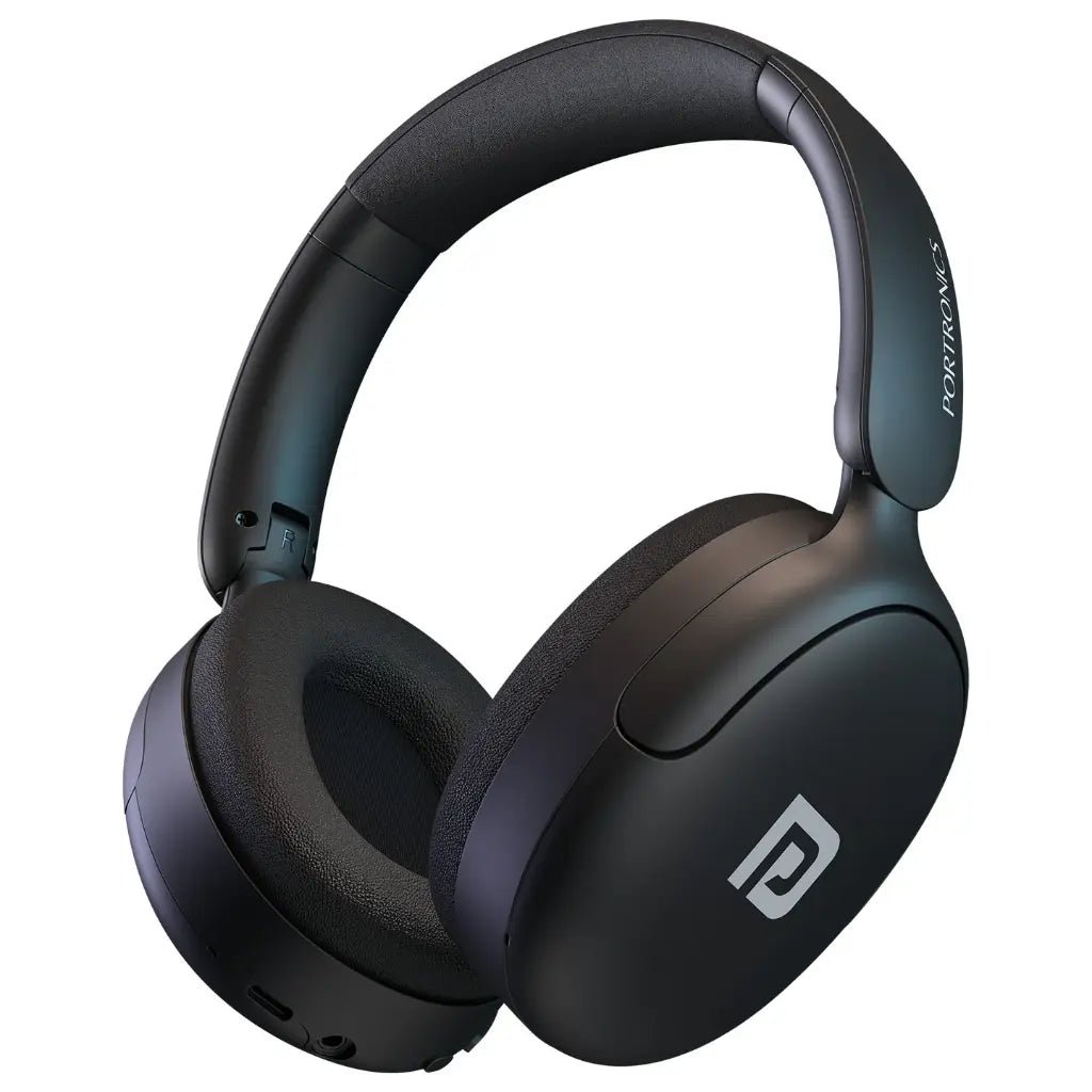 Portronics Muffs M5 (POR 3149) Over-Ear Wireless Bluetooth Headphones with Hybrid Active Noise Cancellation and 50-Hour Playtime